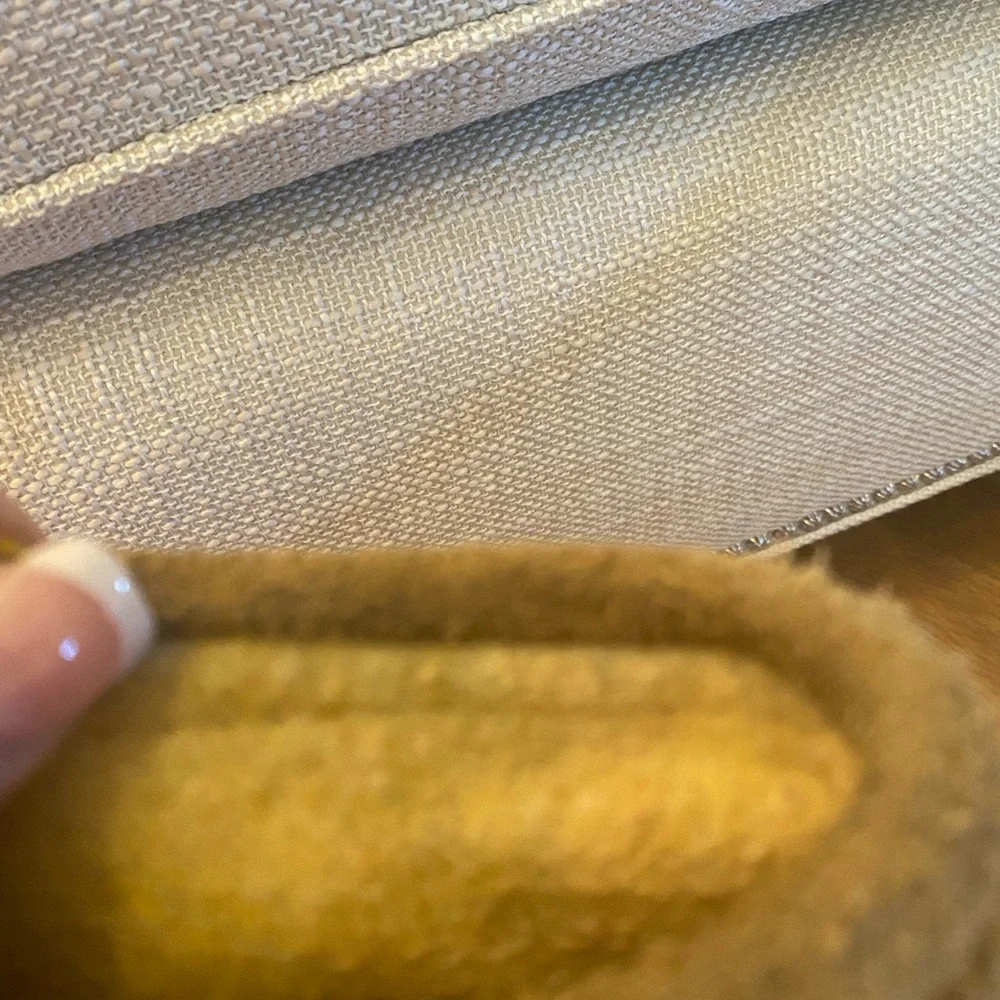 Handmade Kids Fur ans Suede Mocossins / Tan and Brown /Tie/ Custom /Size 12